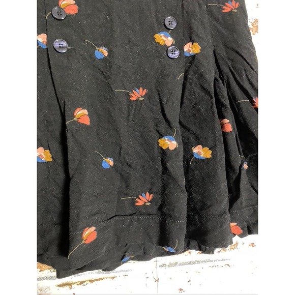 Free People Lovers Lane Floral Mini High Waisted Button Detail Flowinhg Skirt - Picture 5 of 9